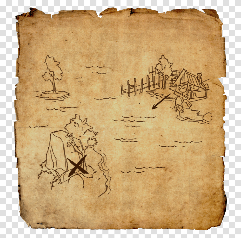 Thumb Image Eso Southern Elsweyr Treasure Map, Scroll, Rug, Drawing Transparent Png