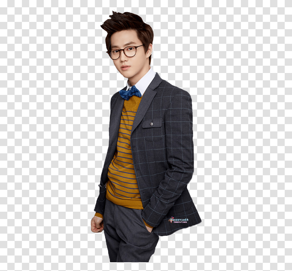 Thumb Image Exo Suho, Suit, Overcoat, Blazer Transparent Png