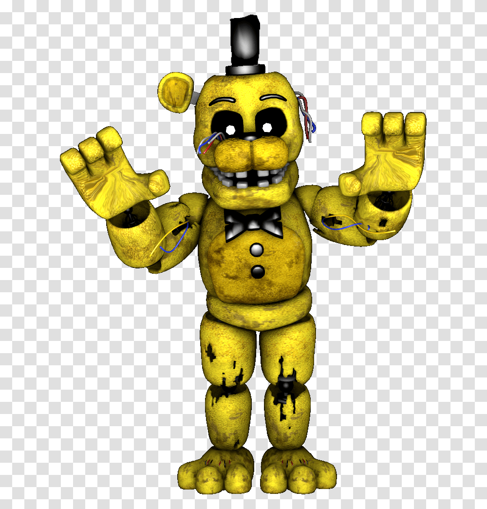 Thumb Image Five Nights At Freddy's Withered Golden Freddy, Toy, Hand, Figurine, Alien Transparent Png