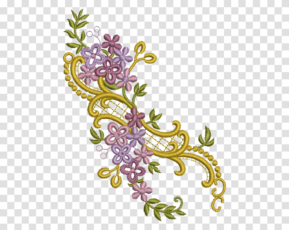 Thumb Image Floral Embroidery Designs, Pattern, Stitch Transparent Png