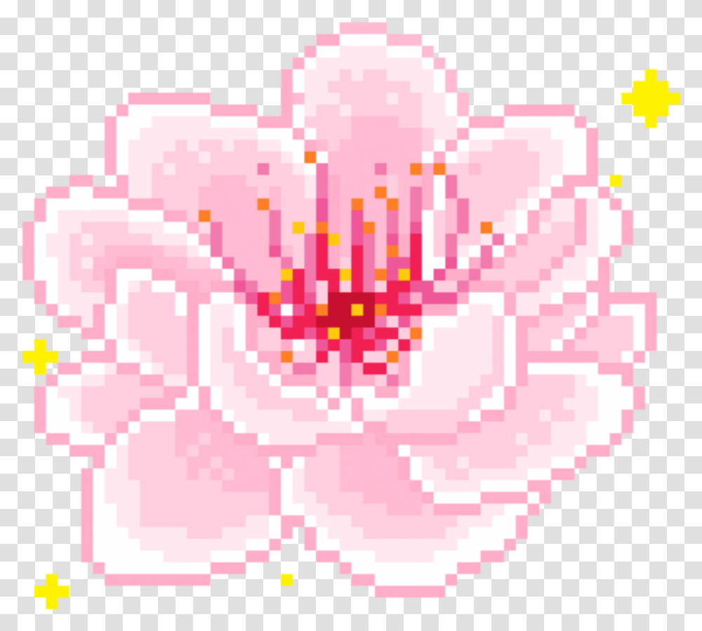 Пиксельные цветы без фона