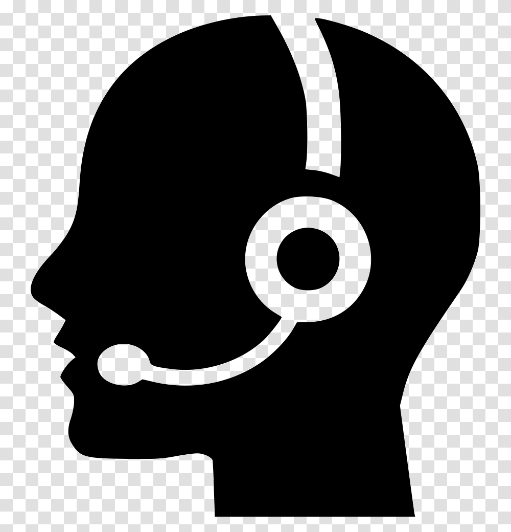 Thumb Image Free Call Center Icon, Stencil, Face, Silhouette, Baseball Cap Transparent Png