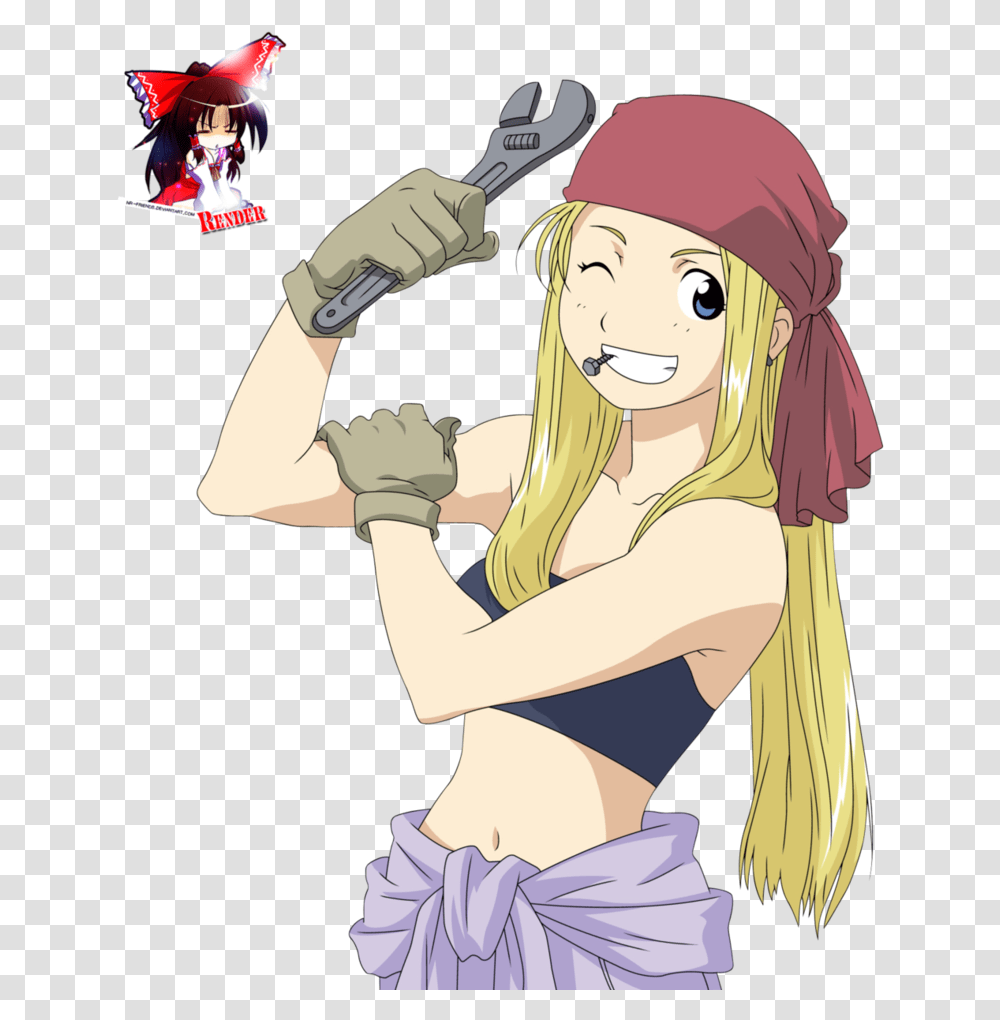 Thumb Image Full Metal Alchemist Winry, Costume, Person, Book, Hand Transparent Png