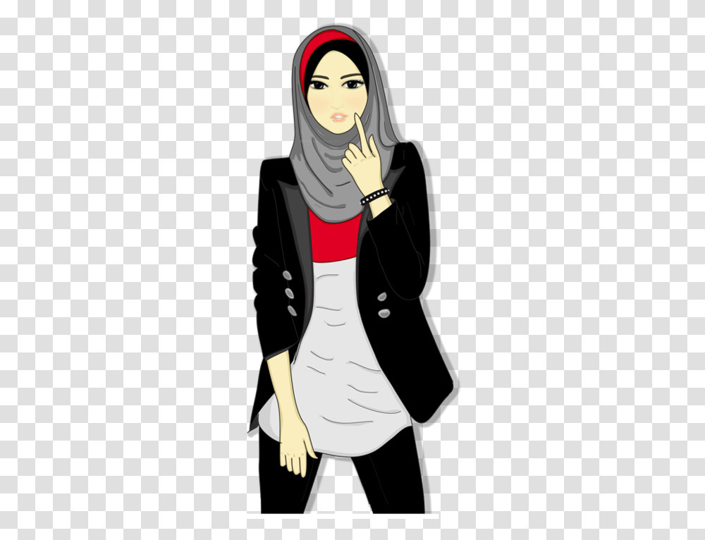 Thumb Image Girl With Hijab, Person, Sleeve, Coat Transparent Png
