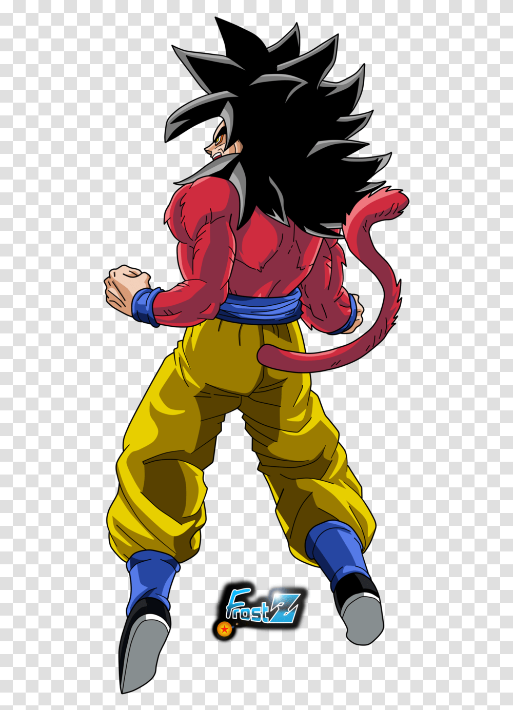 Thumb Image Goku Super Saiyan 4 Back, Person, Hand, Costume Transparent Png