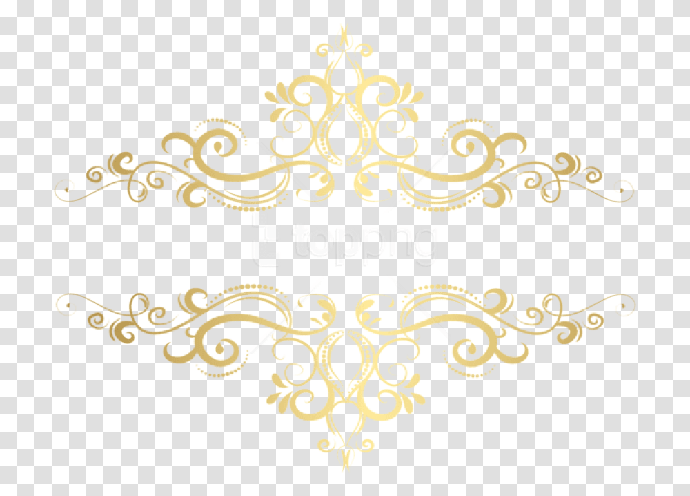 Thumb Image Gold Decorative Elements Decorative Clipart, Floral Design, Pattern Transparent Png