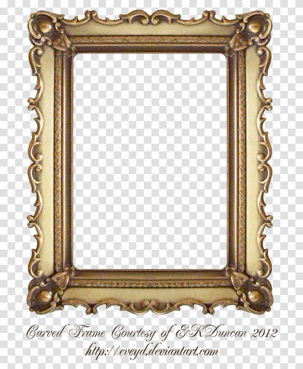 Thumb Image Gold Frame, Mirror Transparent Png