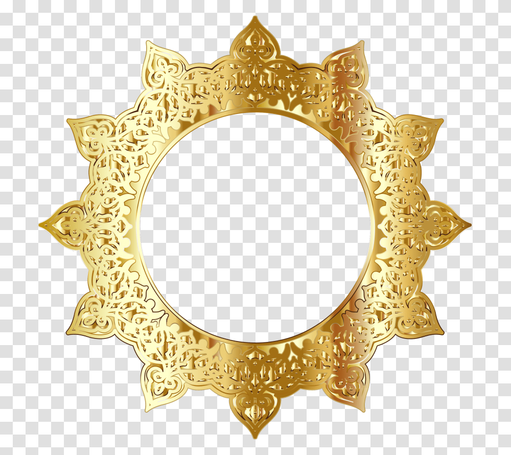 Thumb Image Golden Round Frame, Chandelier, Lamp, Oval, Treasure Transparent Png
