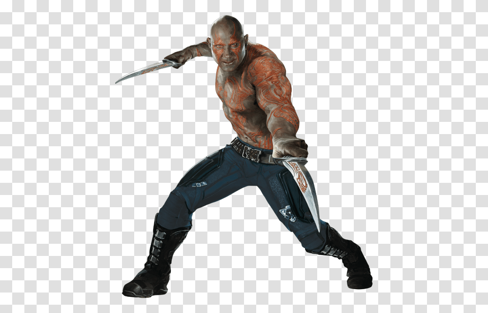 Thumb Image Guardians Of The Galaxy Drax, Person, Human, Weapon, Weaponry Transparent Png