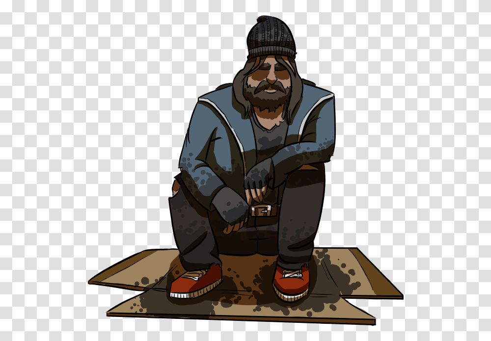 Thumb Image Homeless People Clipart, Person, Human, Kneeling, Photography Transparent Png