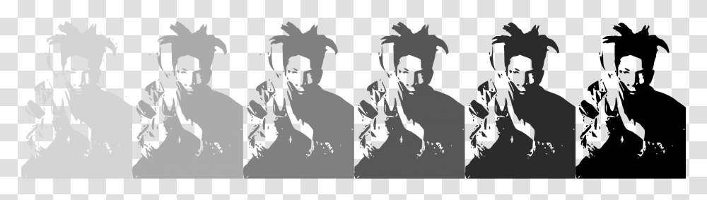 Thumb Image Jean Michel Basquiat, Stencil, Silhouette, Person, Human Transparent Png
