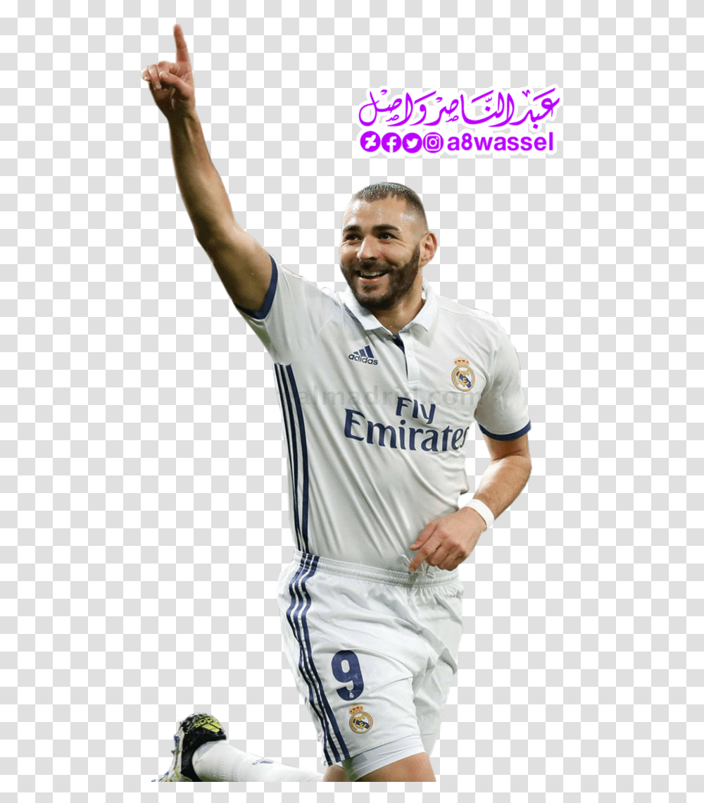 Thumb Image Karim Benzema Real Madrid 2018, Apparel, Shirt, Person Transparent Png