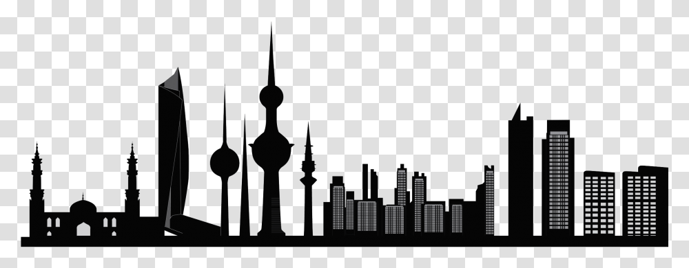 Thumb Image Kuwait City Skyline Silhouette, Metropolis, Urban, Building, Architecture Transparent Png