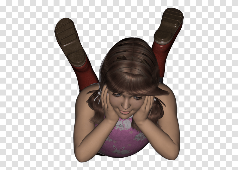 Thumb Image Laying Down Girl, Person, Hair, Head Transparent Png