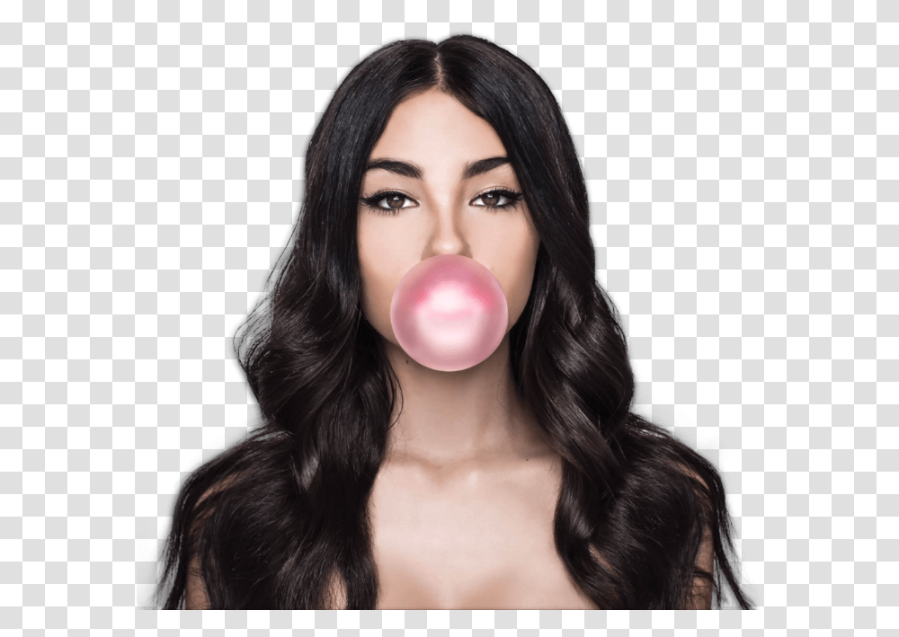 Thumb Image Madison Beer Face, Person, Human, Gum, Hair Transparent Png