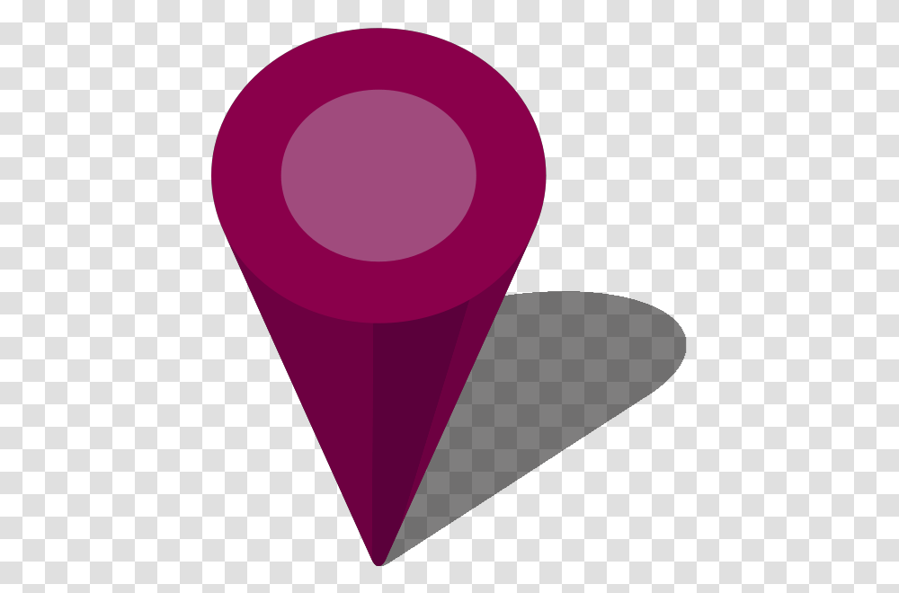 Thumb Image Map Pin Purple, Cone, Triangle, Heart, Plectrum Transparent Png