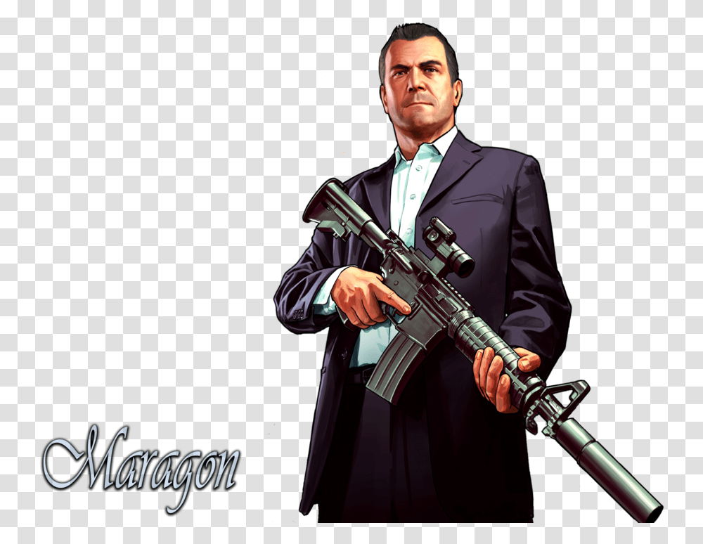 Thumb Image Michael Gta V, Person, Weapon, Blade Transparent Png
