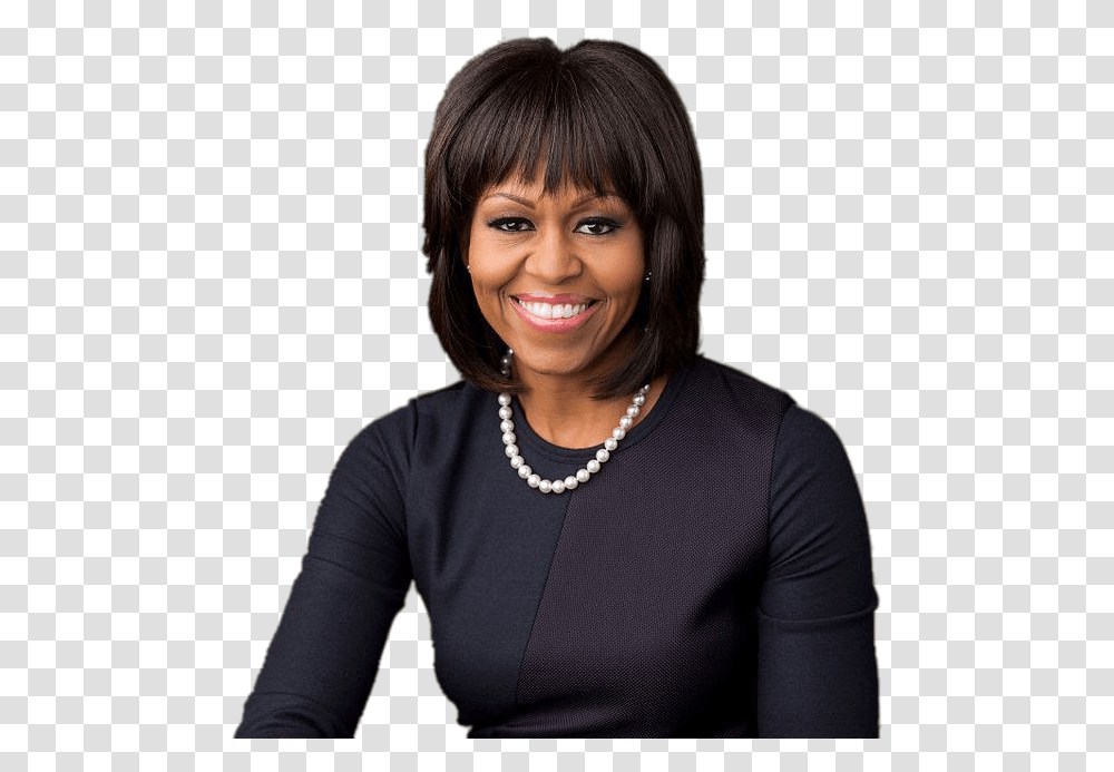 Thumb Image Michelle Obama No Background, Necklace, Jewelry, Accessories, Face Transparent Png