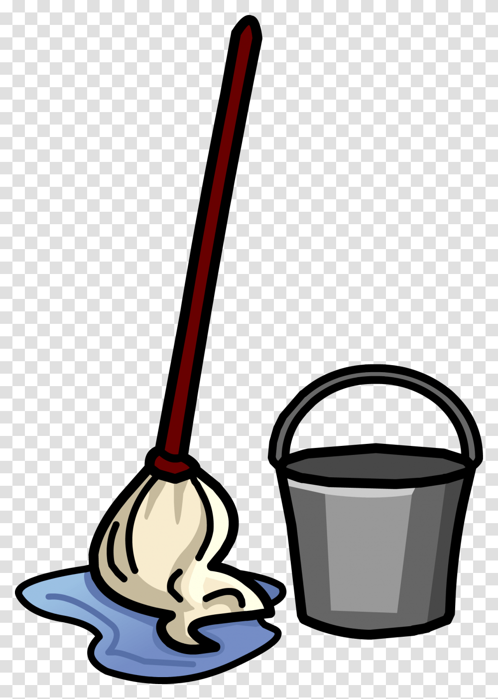 Thumb Image Mop And Bucket Clipart, Shovel, Tool, Broom Transparent Png