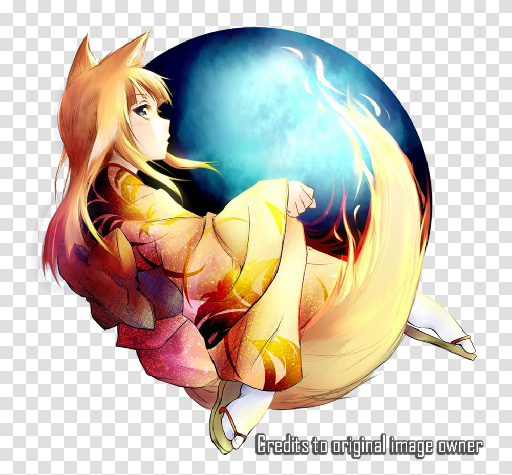 Thumb Image Mozilla Firefox Anime Icon, Person, Painting Transparent Png