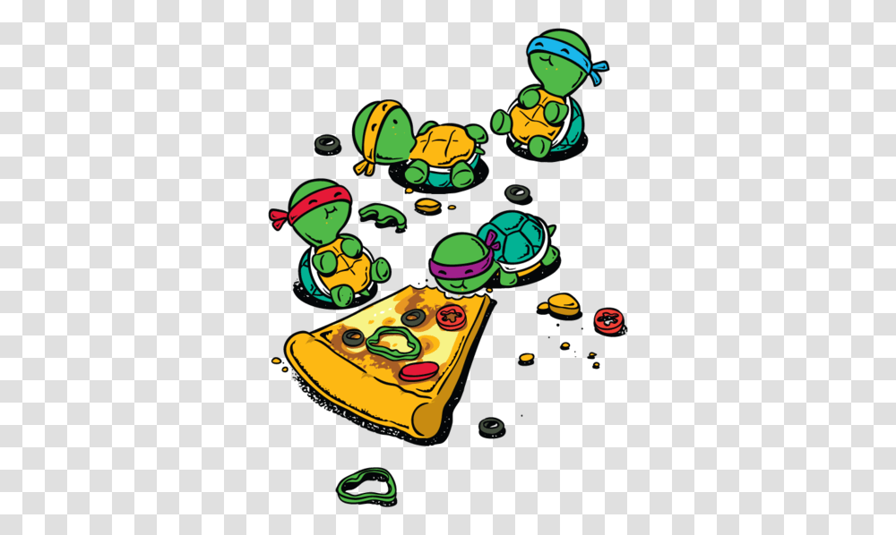 Thumb Image Ninja Turtles Pizza, Pac Man, Angry Birds Transparent Png