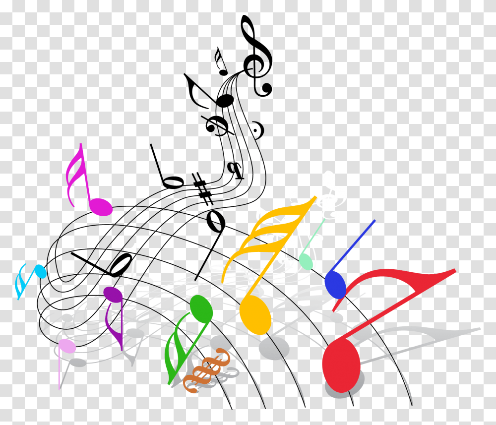 Thumb Image Notas Musicales De Colores, Plot Transparent Png