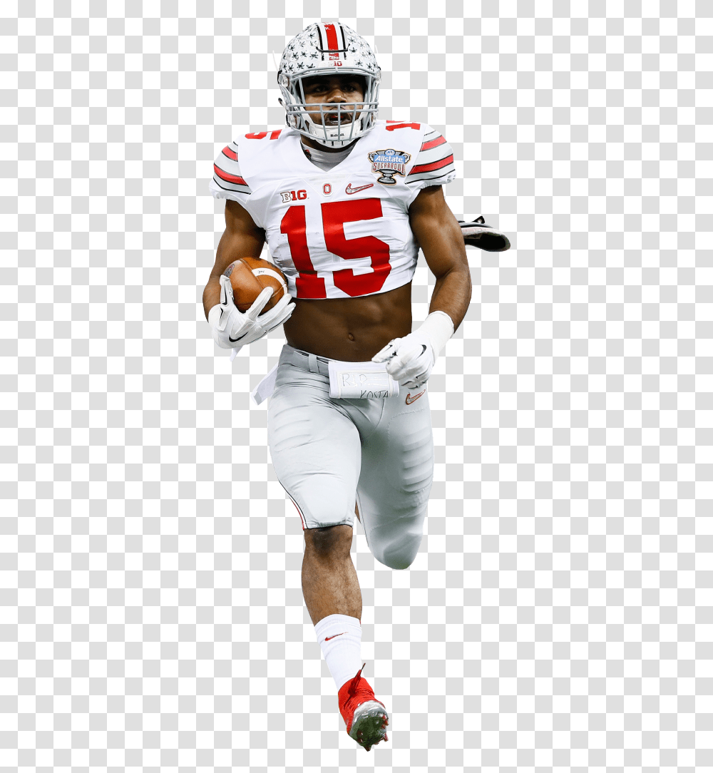 Thumb Image Ohio State Player, Helmet, Apparel, American Football Transparent Png