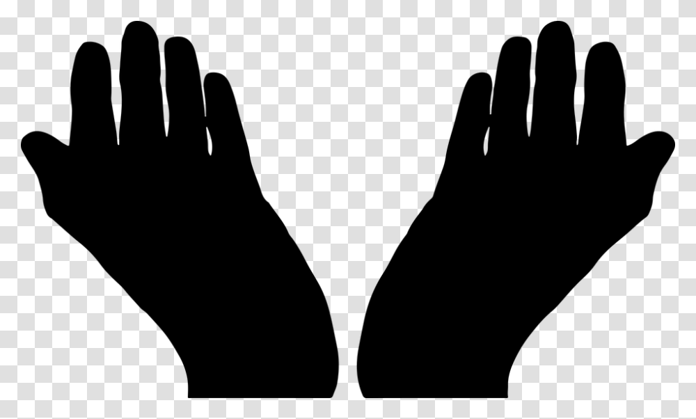 Thumb Image Open Hands Silhouette, Gray, World Of Warcraft Transparent Png