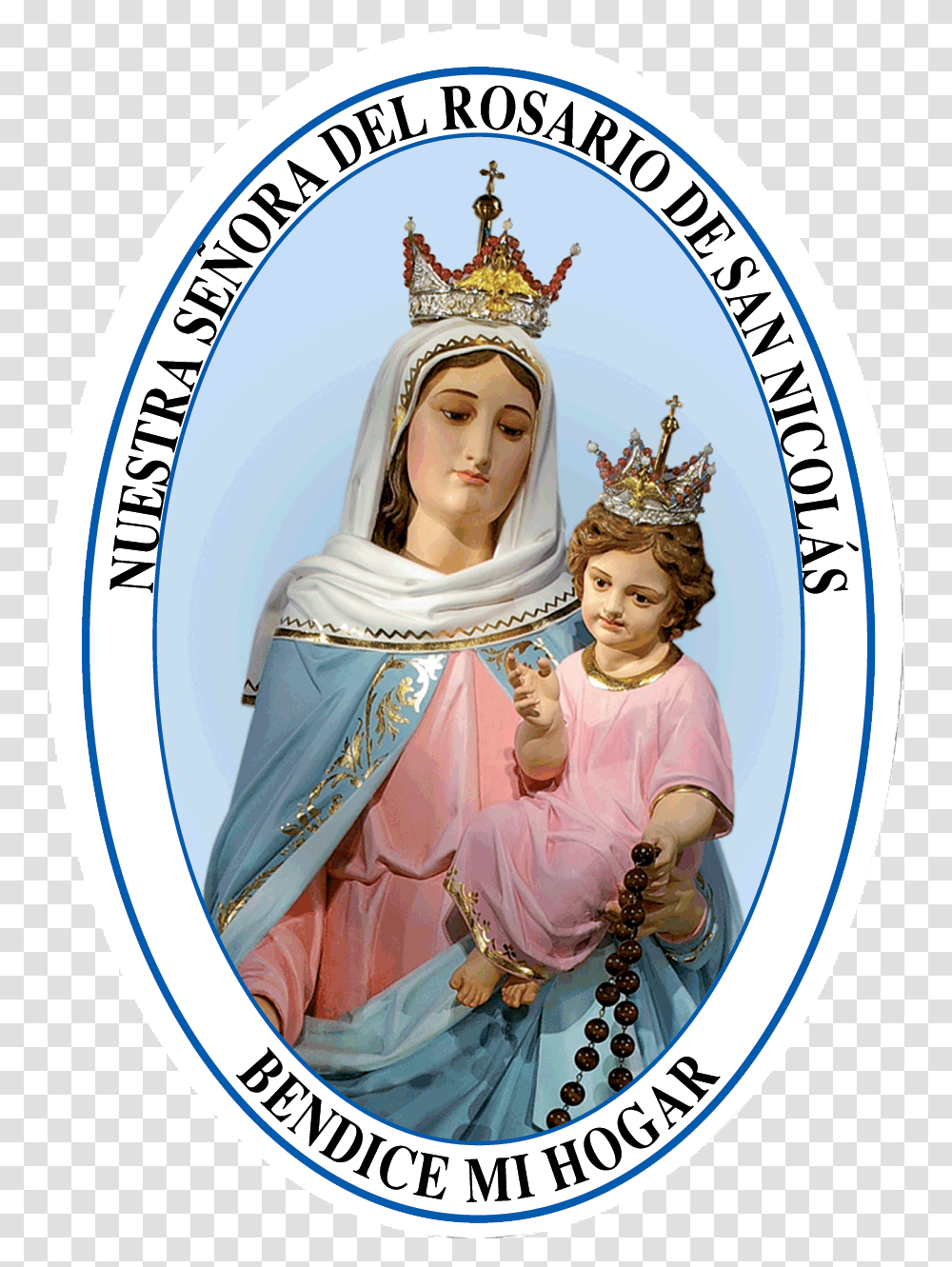 Thumb Image Our Lady Of The Rosary Of San Nicols, Person, Human, Logo Transparent Png