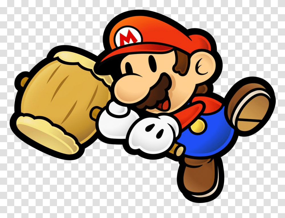 Thumb Image Paper Mario With Hammer, Super Mario, Food Transparent Png