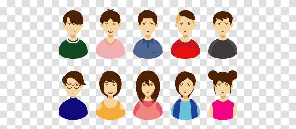 Thumb Image Personas Vector, Hair, Crowd, Performer, Face Transparent Png