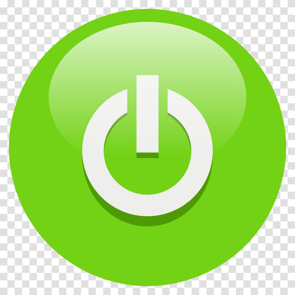 Thumb Image Power Button, Green, Number Transparent Png