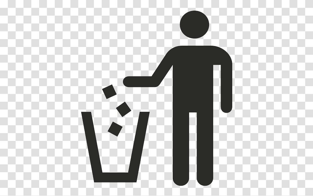 Thumb Image Put In Trash, Pedestrian, Sign, Silhouette Transparent Png