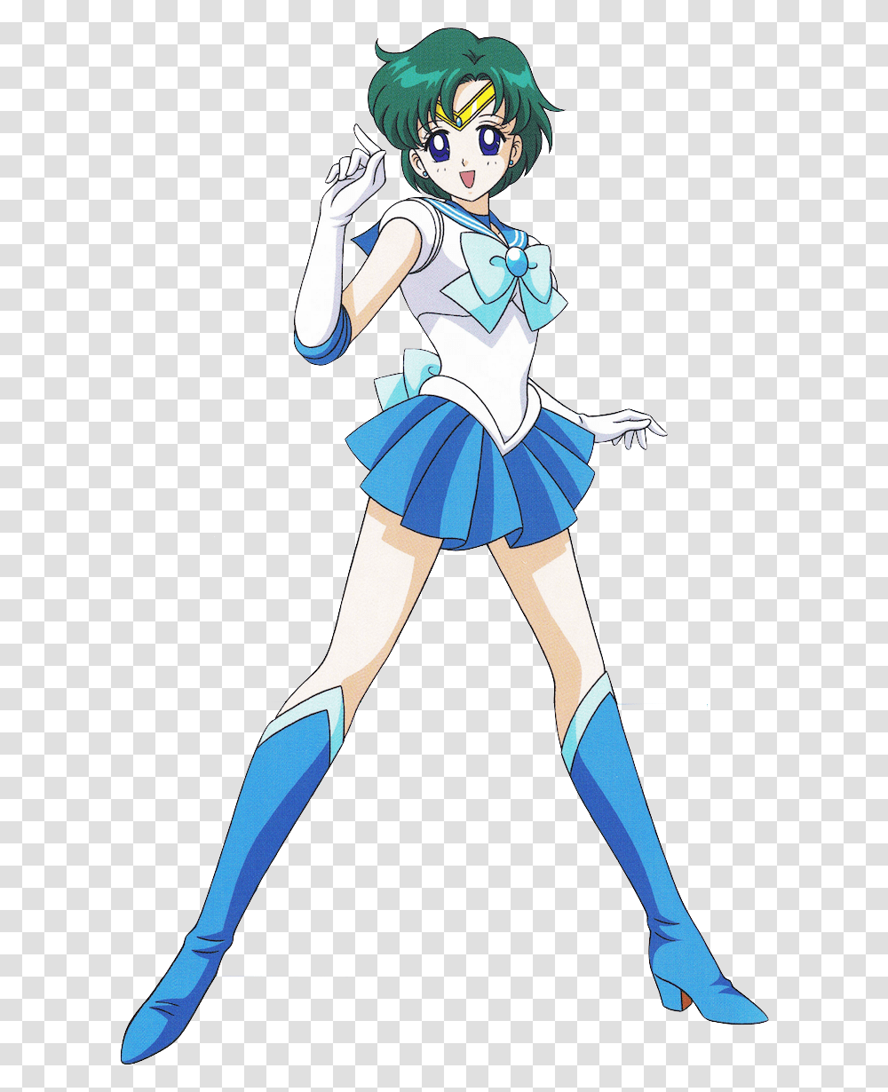Thumb Image Sailor Moon Sailor Mercury, Manga, Comics, Book, Costume Transparent Png