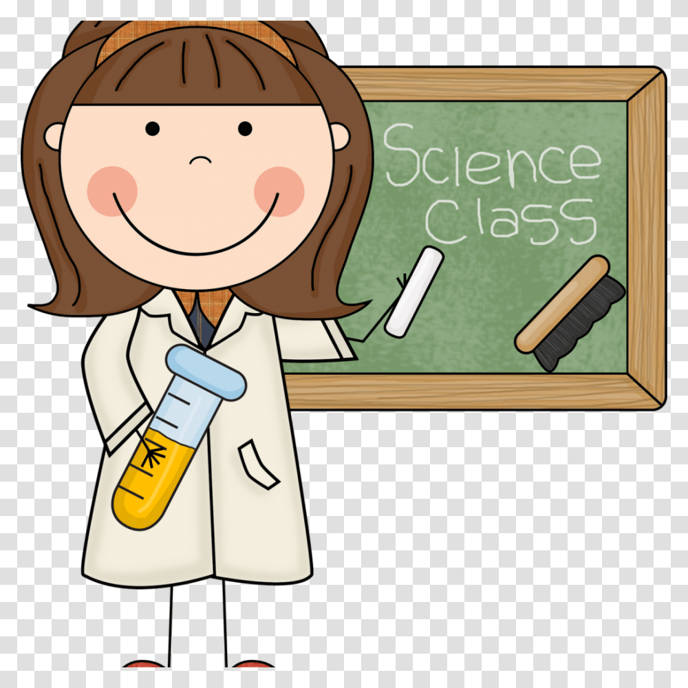 Thumb Image Science Teacher Clipart, Blackboard, Girl, Female Transparent Png