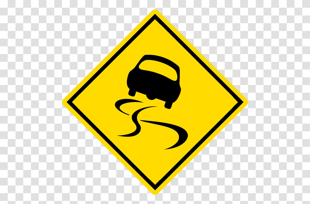 Thumb Image Slippery Road Sign, Stopsign Transparent Png