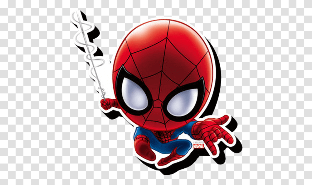 Thumb Image Spider Man Chibi, Helmet, Apparel, Label Transparent Png