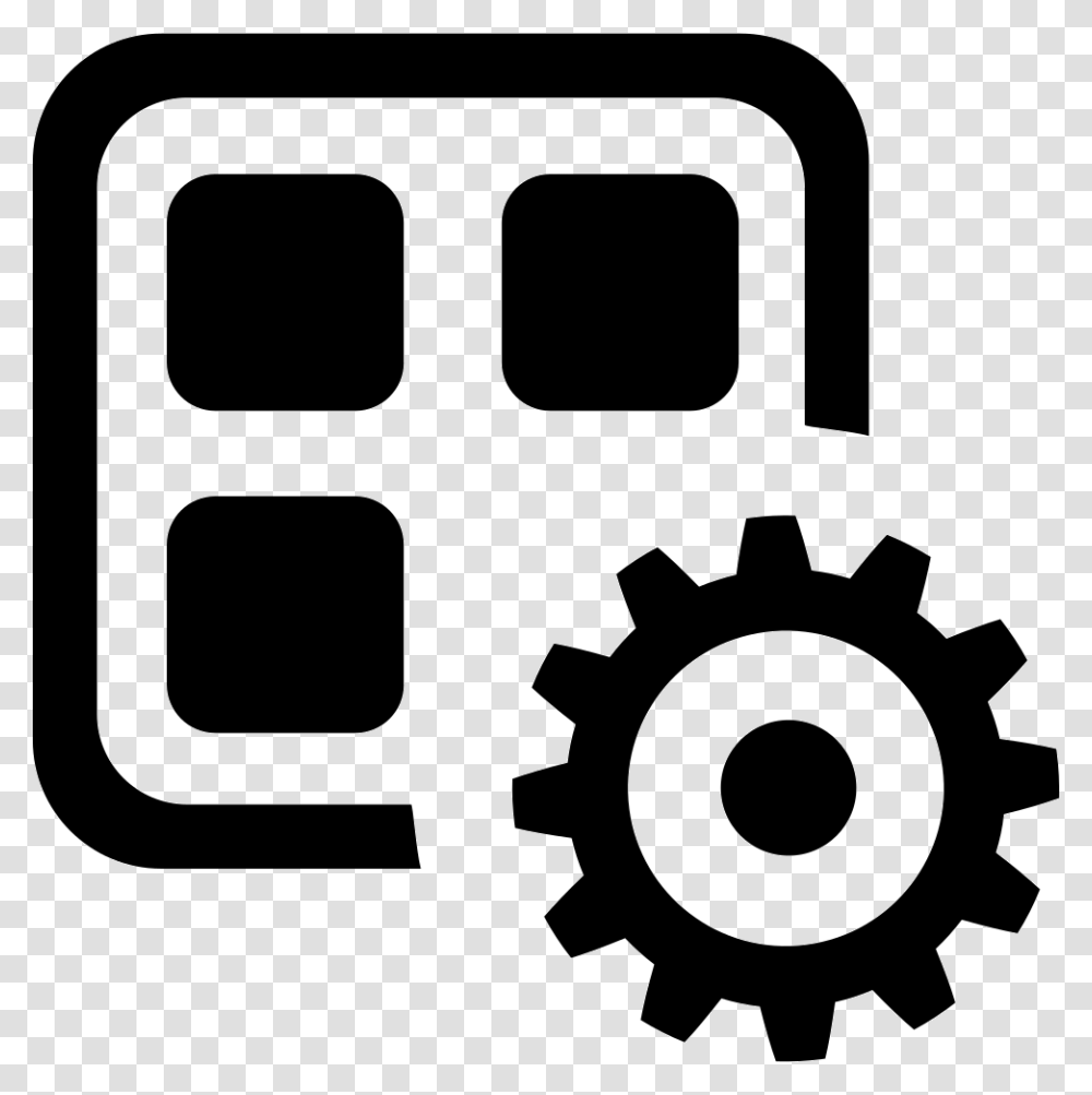 Thumb Image System Icon White, Machine, Gear, Stencil, Wheel Transparent Png