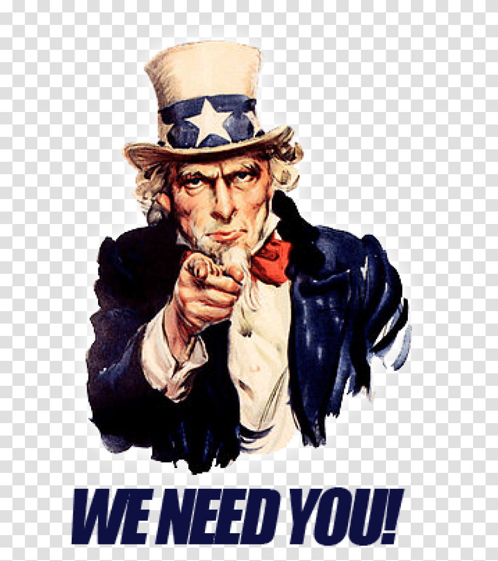 Thumb Image Uncle Sam We Want You, Person, Poster, Advertisement Transparent Png