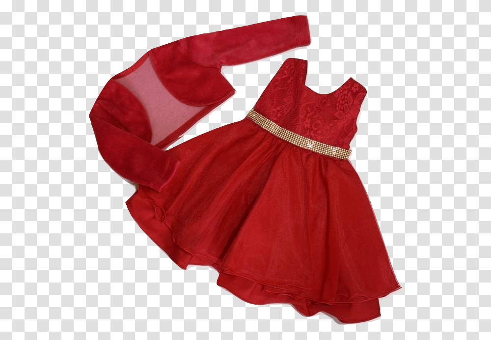 Thumb Image Vestido De Festa Infantil Vermelho, Apparel, Dress, Blouse Transparent Png
