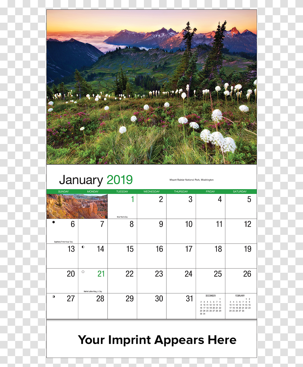 Thumb Image Wall Calendar With Scenery, Bird, Animal, Plant Transparent Png