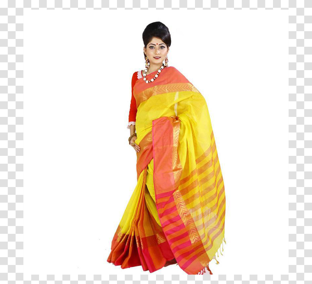 Thumb Sari, Apparel, Silk, Person Transparent Png