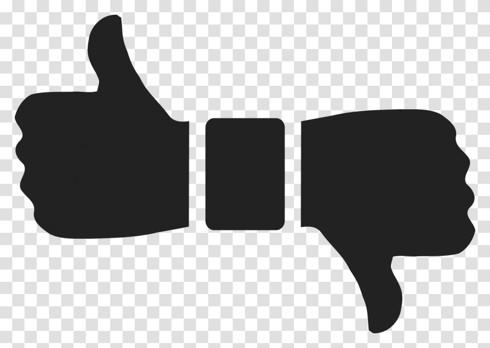 Thumb Up And Down, Silhouette, Buckle, Cowbell, Stencil Transparent Png