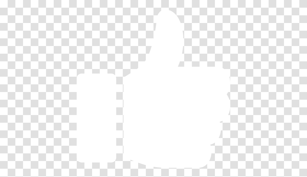 Thumb Up Facebook Like Icon White, Silhouette, Stencil Transparent Png