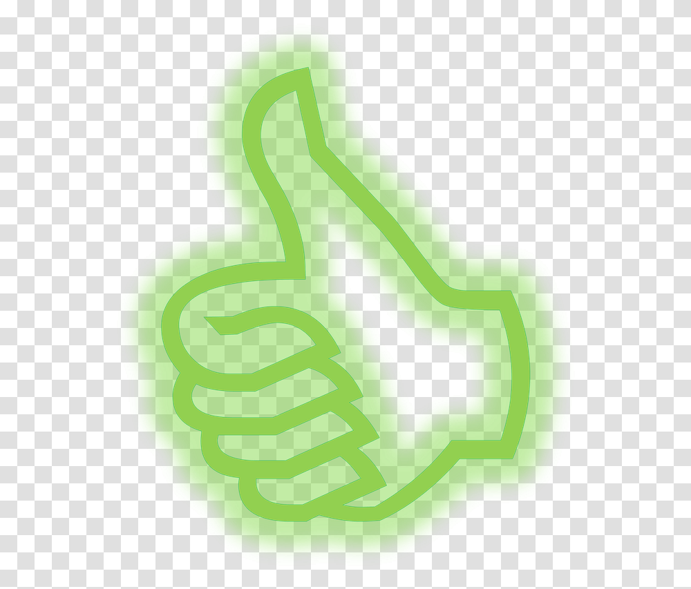 Thumb Up Green Stickpng Green Thumbs Up Background, Plant, Text, Food, Number Transparent Png