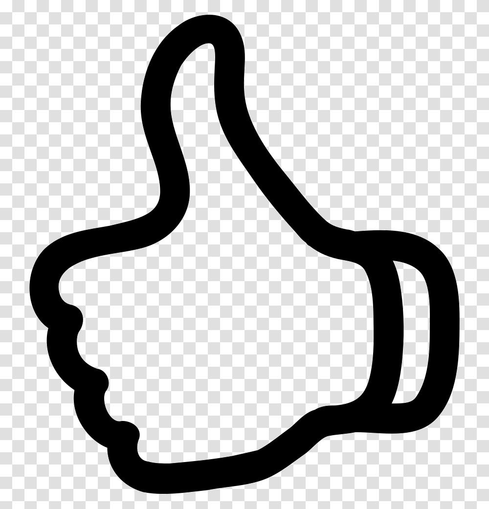 Thumb Up Outline Symbol Thumbs Up Outline, Stencil, Label, Silhouette Transparent Png