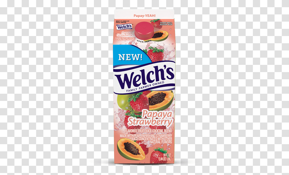 Thumbnail Welch's Papaya Strawberry, Flyer, Paper, Label Transparent Png