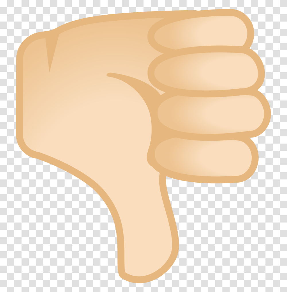 Thumbs Down Light Skin Tone Icon Emoji Polegar Para Baixo, Lamp, Plant, Hand, Produce Transparent Png