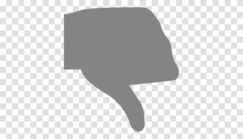 Thumbs Down Sign Emoji For Facebook Email Sms Id, Silhouette, Mammal, Animal Transparent Png