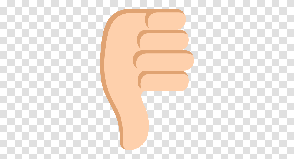 Thumbs Down Sign Medium Light Skin Tone Emoji Emoticon Emojis Dedo Abajo, Hand, Wrist, Fist, Text Transparent Png